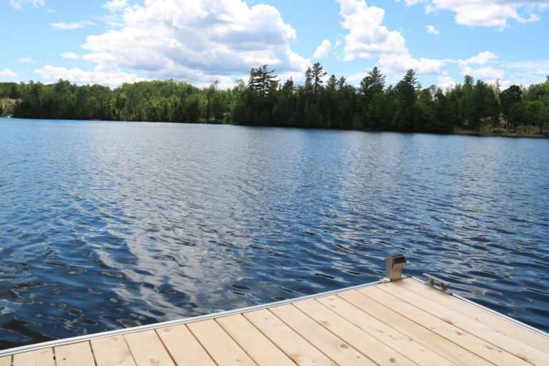 dock on quebec lake