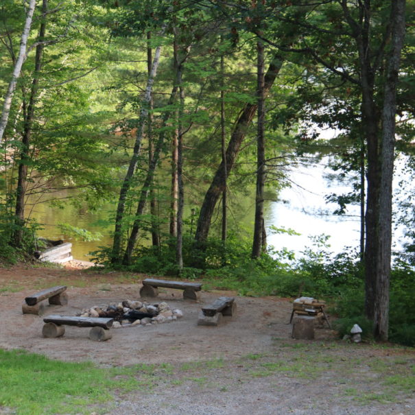 summer fire pit chalets in quebec