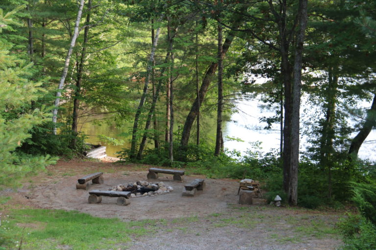 summer fire pit chalets in quebec