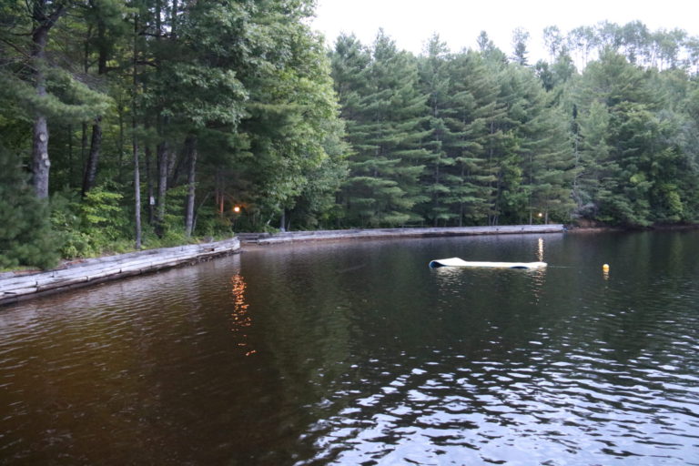 water mat in lake