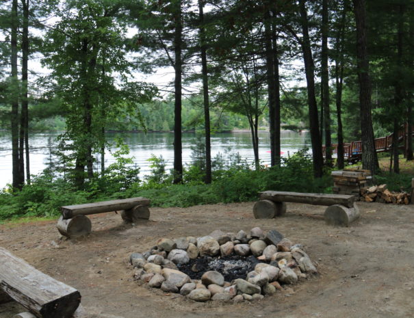 fire pit at cottage rentals near ottawa