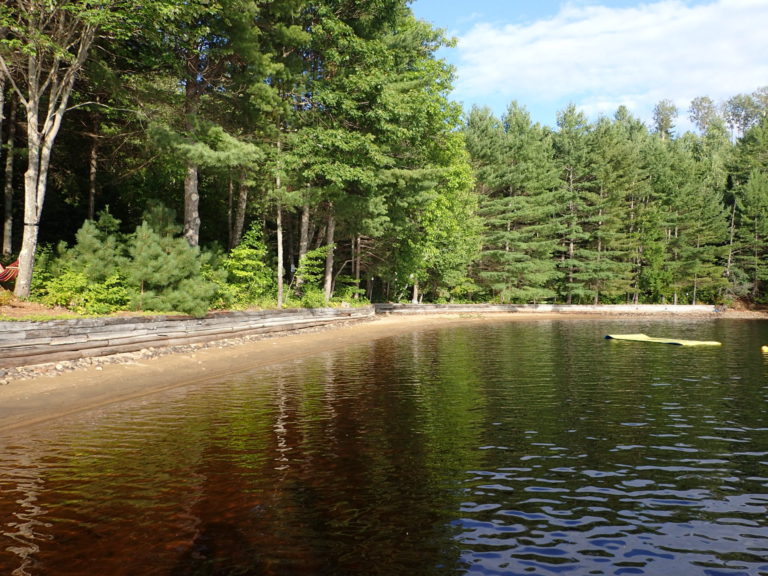 beach at log cottage rental august