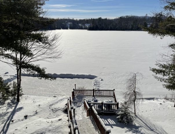 hockey rink on lake cottage near ottawa