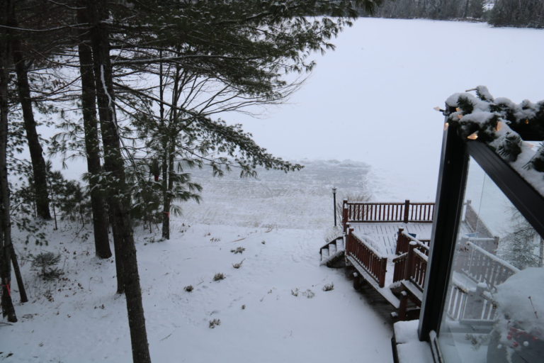 ice rink on lake