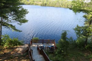 lake in spring at Quebec cottage rental