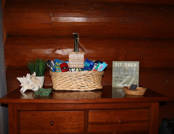 guest basket at cottage rentals near ottawa