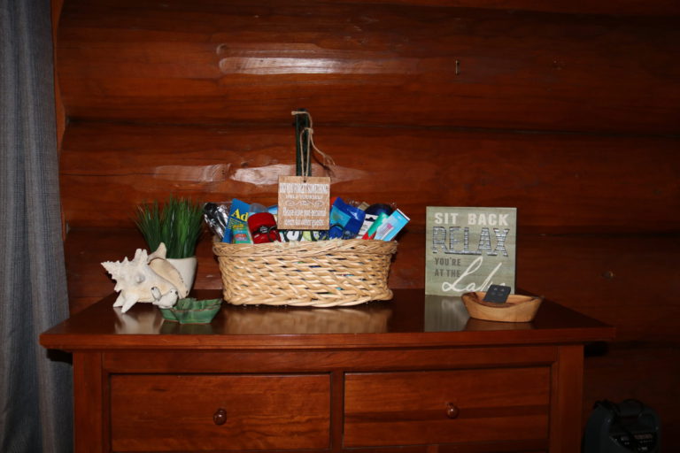 guest basket at cottage rentals near ottawa