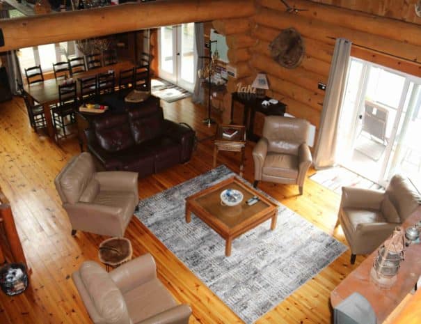 large family cottage rental near ottawa view from loft
